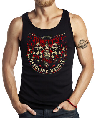 Biker Tank Top Muskelshirt GASOLINE BANDIT Speed Junkie Spark Flagg S - XXL