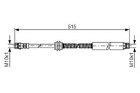 Bosch 1987481447 Bremsschlauch 490 Mm FüR VW Caddy Minivan 1.4-2.0D 03.04-05.15