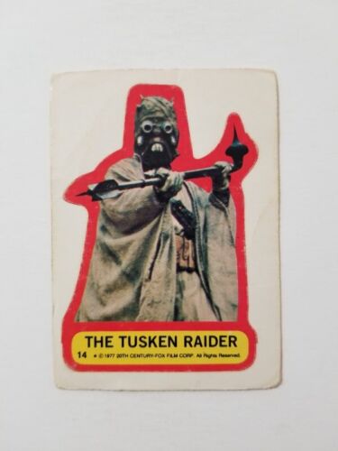 1977 TOPPS STAR WARS SERIES 2 STICKER #14 THE TUSKEN RAIDER - Picture 1 of 2