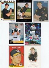⚾ 20 different ZACH DUKE cards lot RC 2004 - 2016 Pirates Nationals Brewers