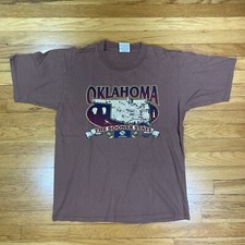 Vintage 90s Oklahoma Gildan T-Shirt MADE IN USA Sooners State - Men's Sz Medium