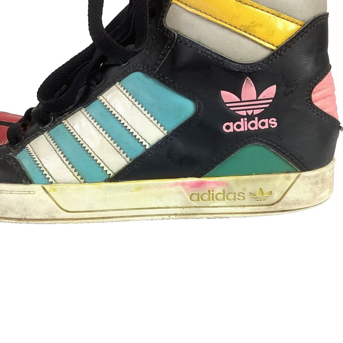 adidas Originals Hard Court High-Top Basketball Sneakers Mens 6/ Women\'s 7 adidas Hard Court Hi Mens Size US 13 G59670 Black White Hi  main image 3