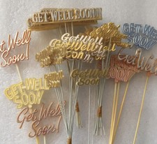  Vintage Florists Floral Arrangement Picks Get Well lot of 40 + Basket  Picks