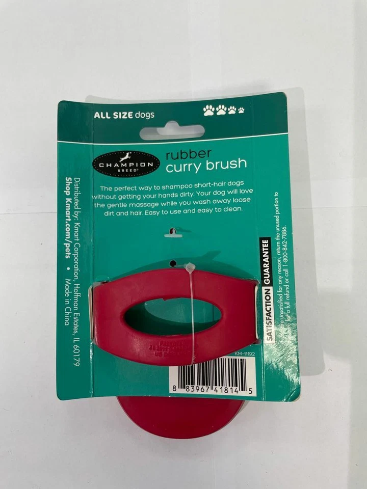 Escova de borracha Champion 2 em 1 para noivo de cachorro e banho para massagem tipo casaco  - Imagem 2 de 2