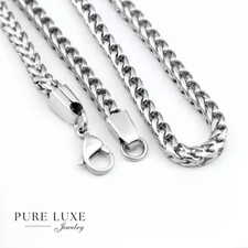 NEW Gift Inc Mens Stainless Steel 30" Franco 6mm Hip Hop Chain Necklace Box