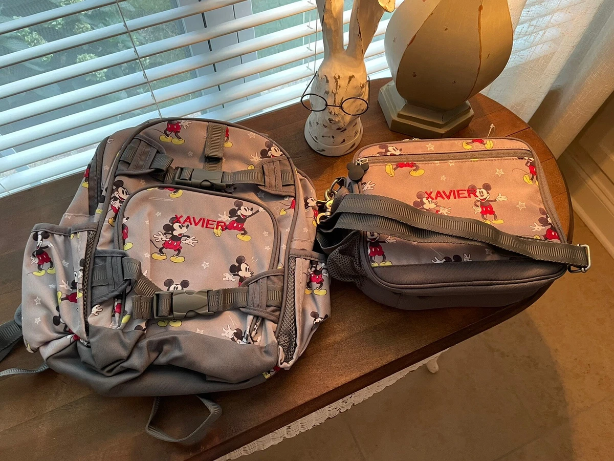 Pottery Barn Kids Disney Mickey Mouse Small Backpack Cold Pack Lunch Box Mono