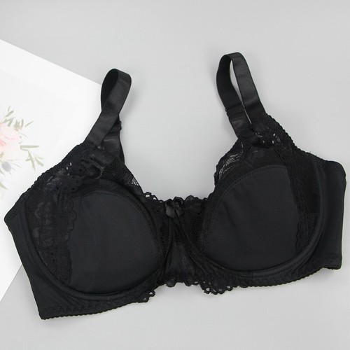Ladies Bra Black White Beige Underwired Non Padded Full Cup Lace Plus Size Bra - Picture 23 of 41