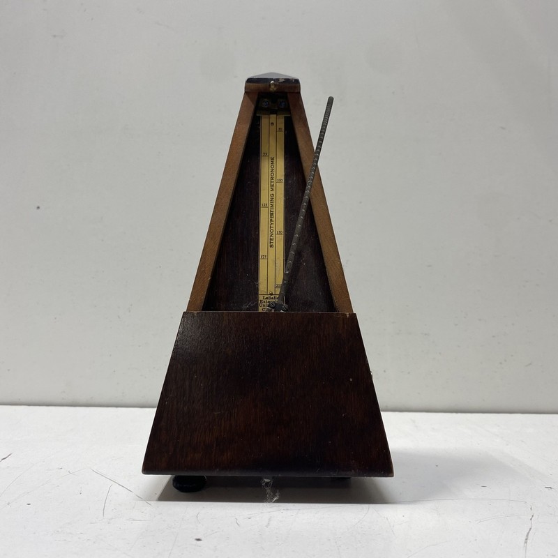 Vintage LaSalle Extension University Chicago Stenotypist's Metronome Wooden Case