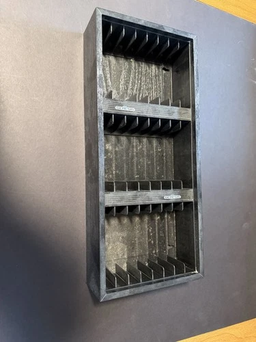 Vintage SEGA Genesis 24 Video Game Cartridge Holder Wall Mount Storage, Black