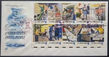 US Scott 1489-1498 - Postal Service Employees - 1973 - First Day Cover