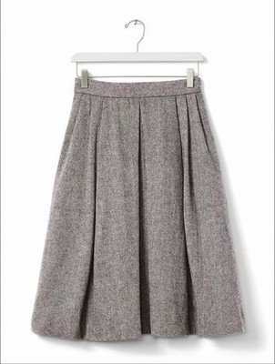 BananaRepublic Tweed Midi Skirt Wool Blend Lined Size 4