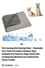Large Pet Cooling Mat Washable Non-Toxic Fiber Dog/Cat Cooling Pad NEW OPEN
