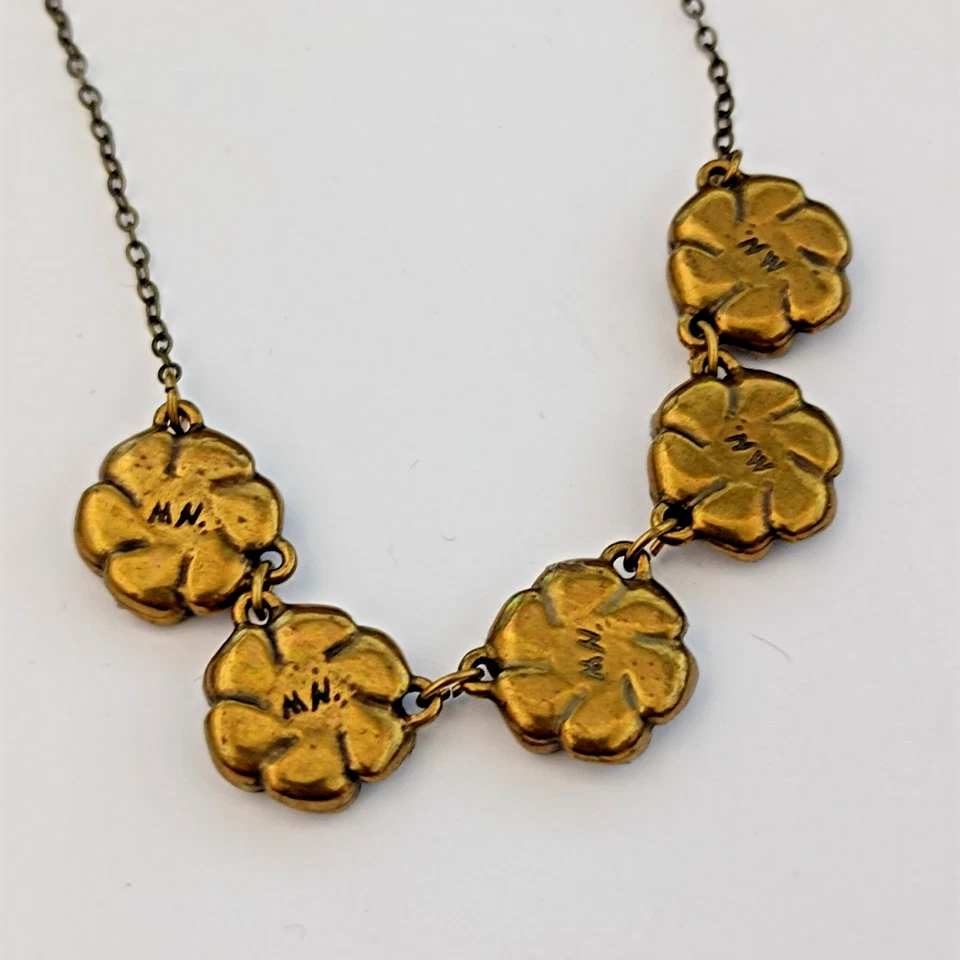 Collar babero floral Michal Negrin cristales morados hada romántica delicada vintage Foto 3 de 4