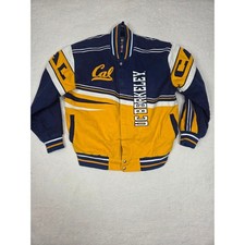 Vtg Rare Cal Berkeley Bears Varsity Jacket Franchise Club Navy Gold Mens XL