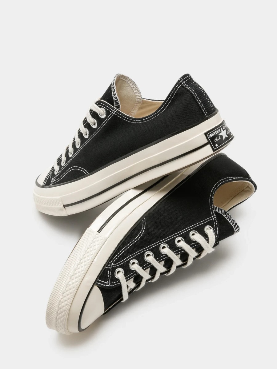 Converse Chuck 70 Canvas Low Top - Black/Black/Egret 162058C (c