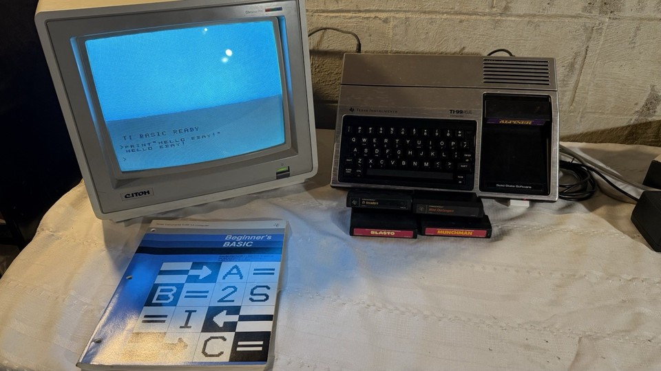 FULLY WORKING TI-99/4A Retro Computer W/ Remote Games Great Condition ...