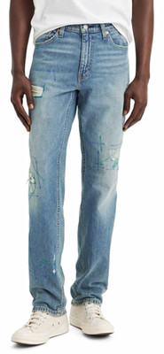 Levi's 541 Series Men's Athletic Fit Tapered Light Wash Distressed Jeans