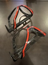 Pair (2) Giant Airway Water Bottle Cages Gloss Black And Red Cycling Road MTB
