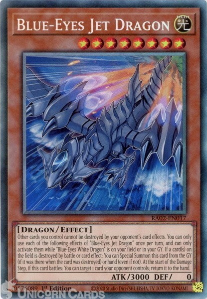 RA02-EN017 Blue-Eyes Jet Dragon : Collector's Rare 1st Edition YuGiOh Card