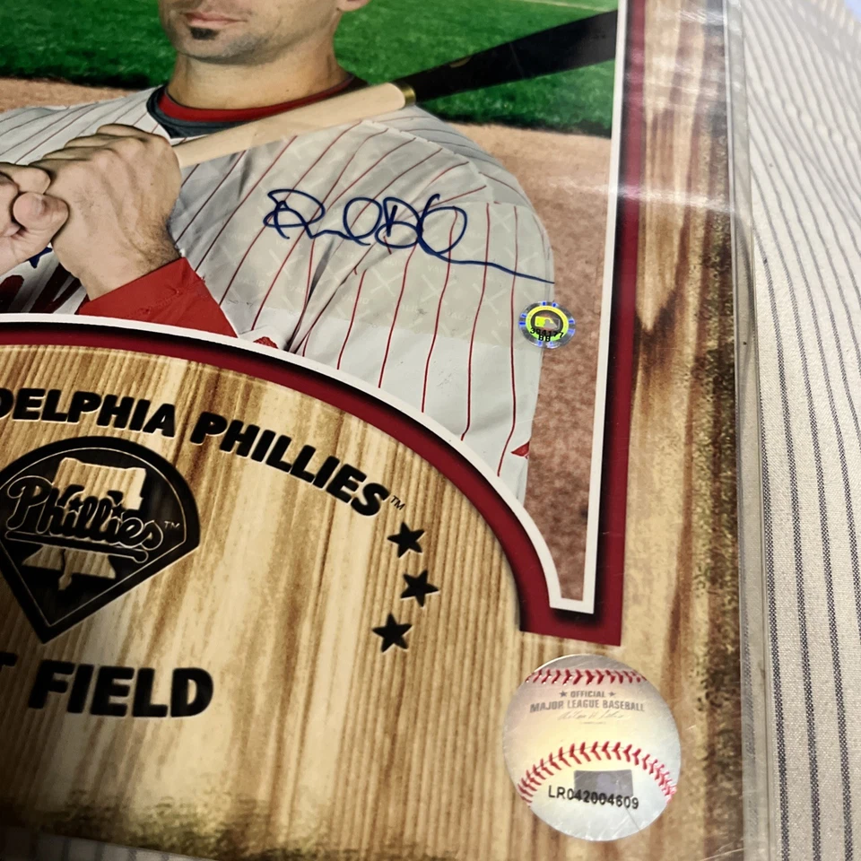 RAUL IBANEZ PHILLIES 2009 MODELO PROFESIONAL FOTO AUTÓGRAFO MLB Autenticado Foto 4 de 4