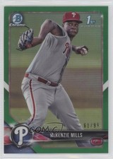 2018 Bowman Chrome Prospects Green Refractor 61/99 McKenzie Mills #BCP87 3u0