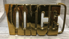 "VINCE" Vintage NOS New Old Stock Solid Brass Name Belt Buckle Chunky Letters