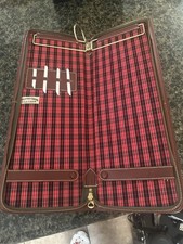 VTG Men  s Travel Tie Case Holder Genuine Top Grain Leather Made USA Brown