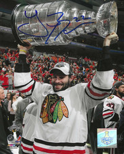  Autographed 8x10  TROY BROUWER Blackhawks photo - w/COA