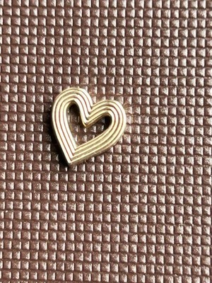 Sydney Evan 14k Gold kleines geriffeltes Herz Charm * 100% authentisch * mit Etui