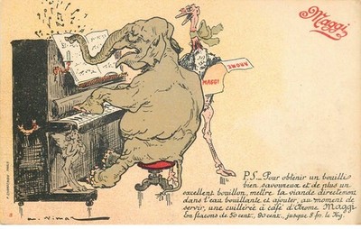 WERBUNG MAGGI (humanisierte Tiere) Illustrator VIMAR