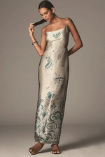New Anthropologie Reformation Frankie Silk Maxi Dress Size 16
