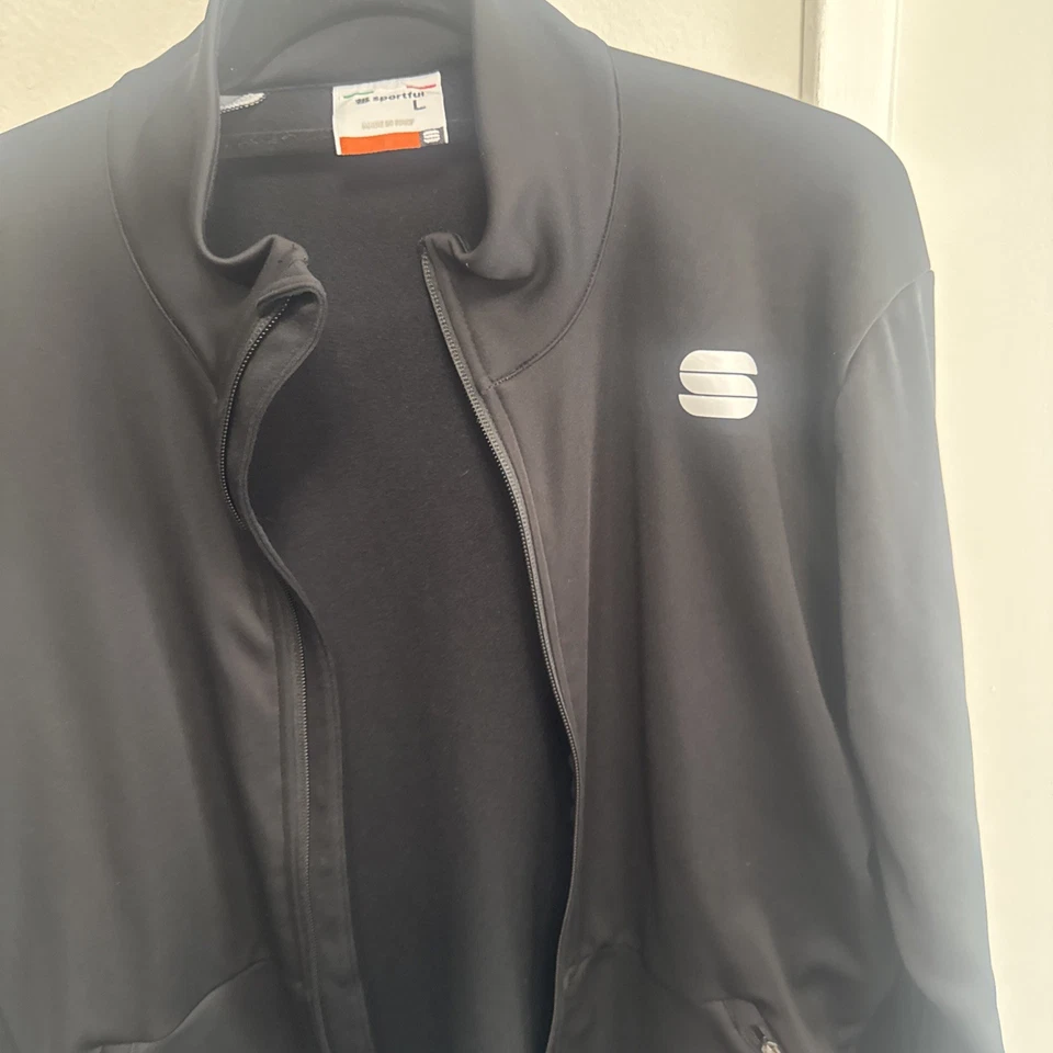 Chaqueta de ciclismo Sportful para hombre talla L negra bolsillos con cremallera completa manga larga Foto 2 de 4