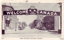 WELCOME TO CANADA FORT FRANCES ONTARIO CANADA 1952