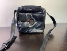 Nice Perlina Soft Black Leather Crossbody Purse, Excellent Used Condition