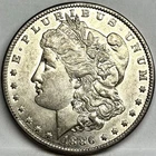 1886-O Morgan Silver Dollar,  AU Range, New Orleans Mint