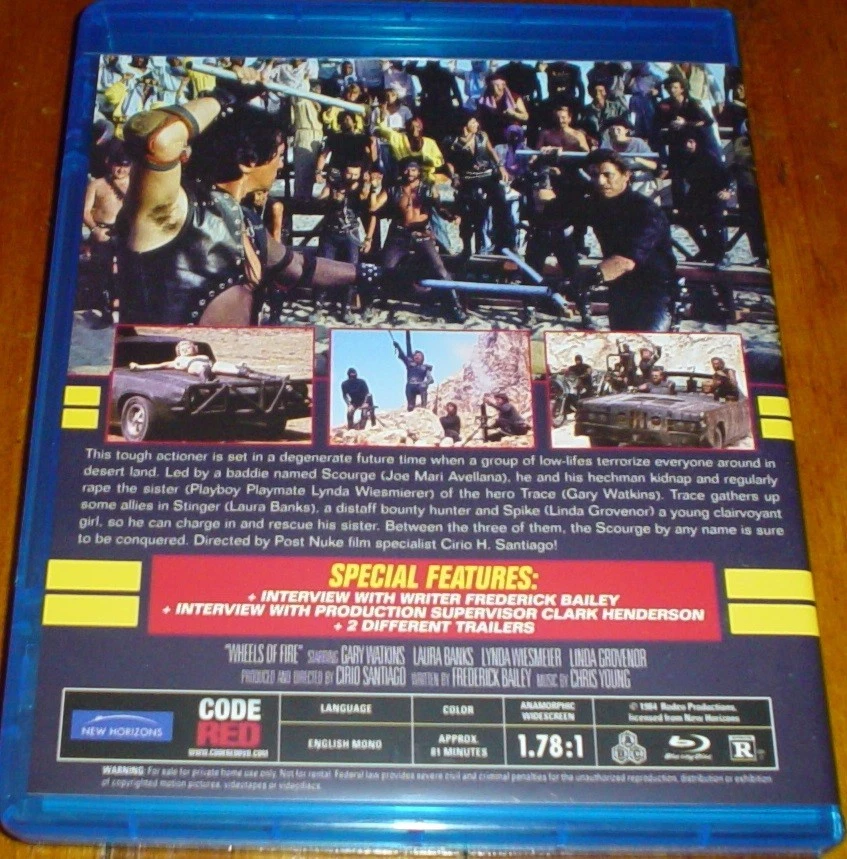 WHEELS OF FIRE (1985)- OOP Code Red Limited Edition Blu-ray Post-Nuke Collection - Image 2 of 3