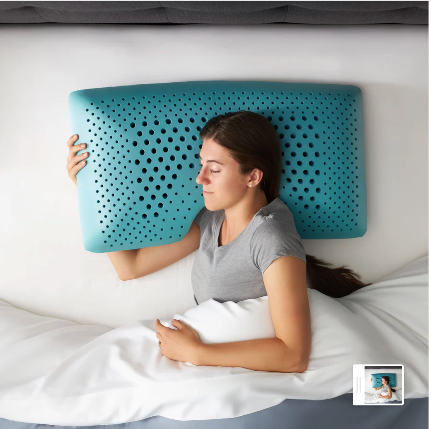 Malouf Shoulder Zoned Gel ActiveDough Pillow Queen NEW Side 