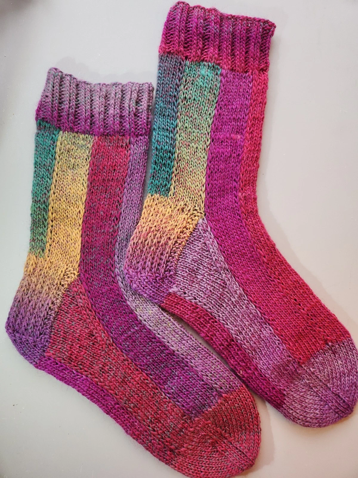 Hand Knitted Wool Socks Size 4-6 #145