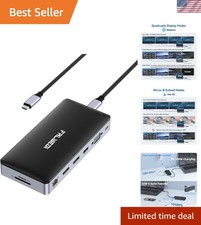 USB C Laptop Docking Station, 15 in 1 Triple Display Multiport Adapter with 3...