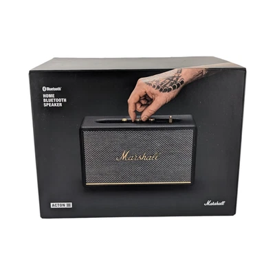 Marshall Acton III Bluetooth Lautsprecher Hi-Fi Retro Schwarz AUX Retro 60W NEU