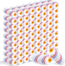 200 Pcs 4 Inch Mini Paint  Roller Bulk Small Microfiber Roller Cover 1/2" Nap fo