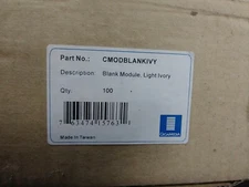 GIGAMEDIA CMODBLANKIVY BLANK KEYSTONE MODULE LIGHT IVORY LOT OF 10 PACKS NEW