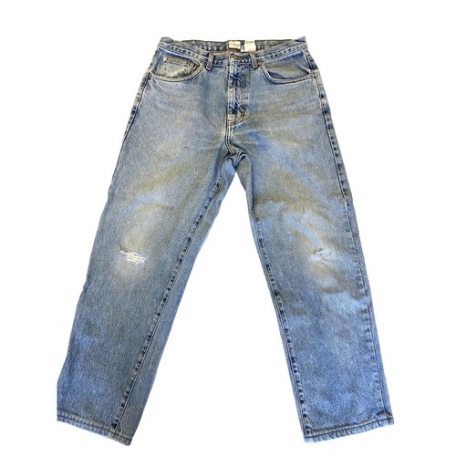 Vintage 80er CK Calvin Klein Herren DISTRESSED Denim Hose STONEWASH Blau Jeans 32