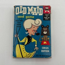 1959 Ed-U-Cards OLD MAID Card Game Circus Edition w Flip Movie Backs
