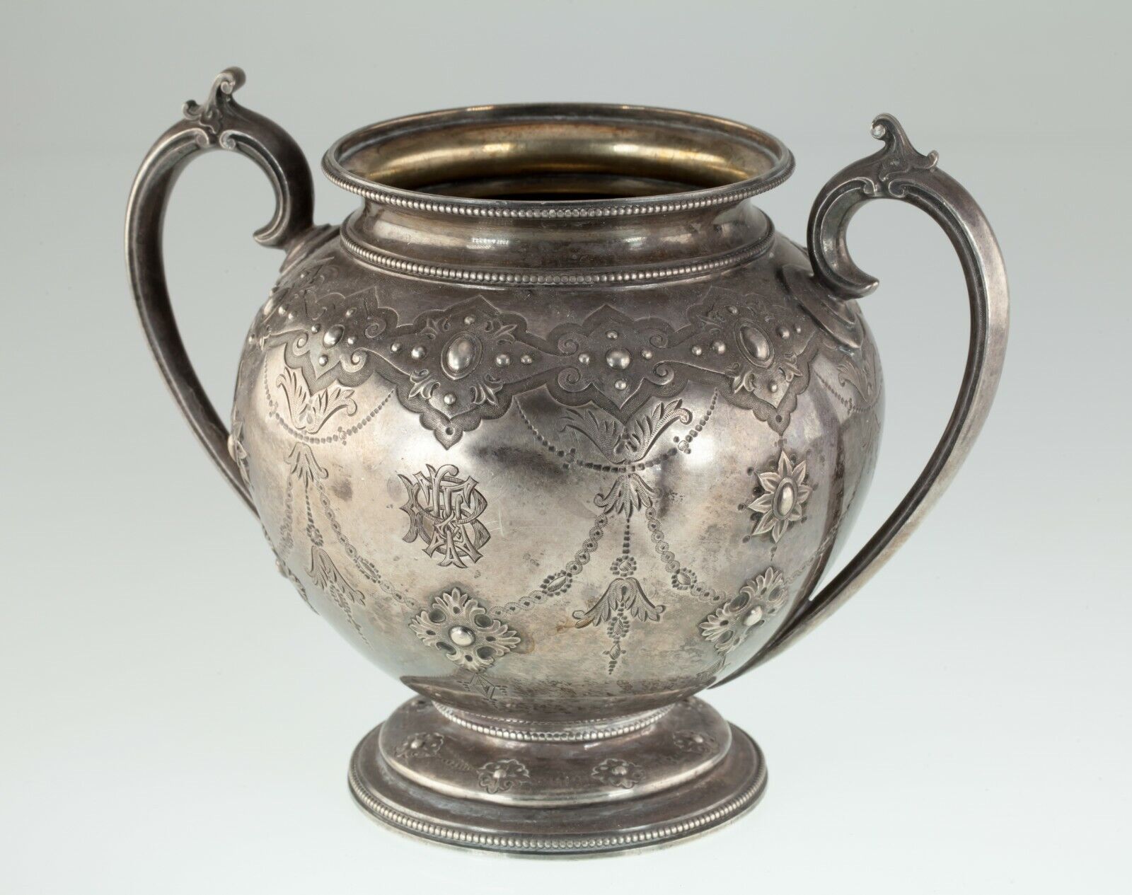 Ornate Sterling Silver Urn by Edward Barnard & Sons London 1875