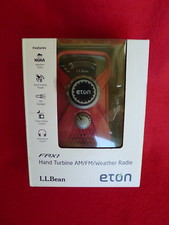 LL Bean Hand Turbine AM FM Weather Red Radio w/ Light ETON FRX1