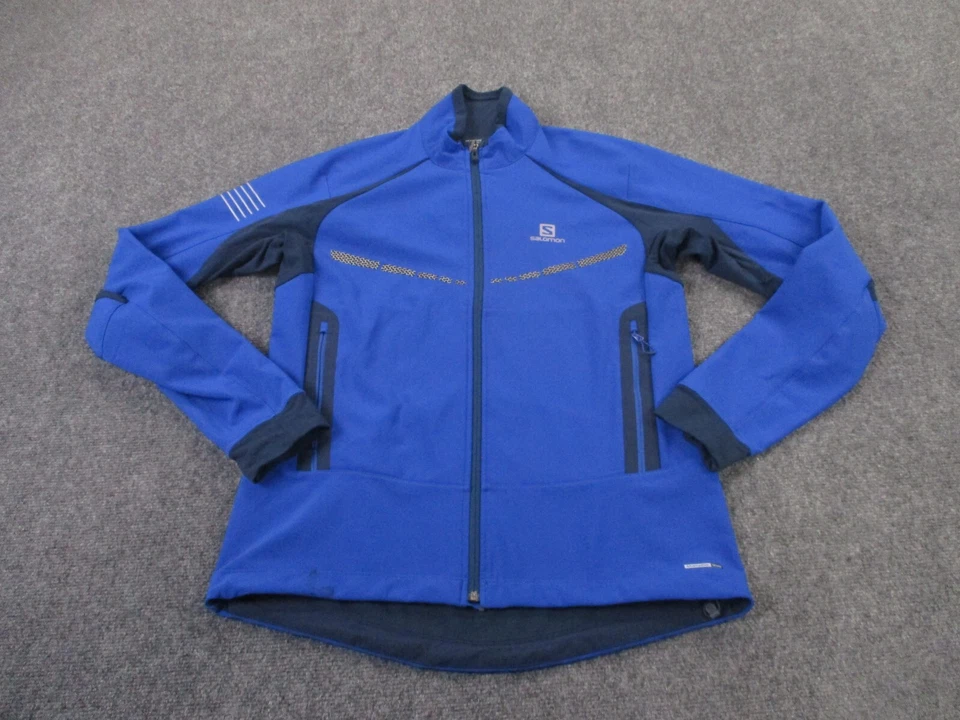 Chaqueta Salomon Mujer L Softshell Abrigo Forrado de Vellón Exterior Senderismo Lluvia Logo Foto 2 de 4