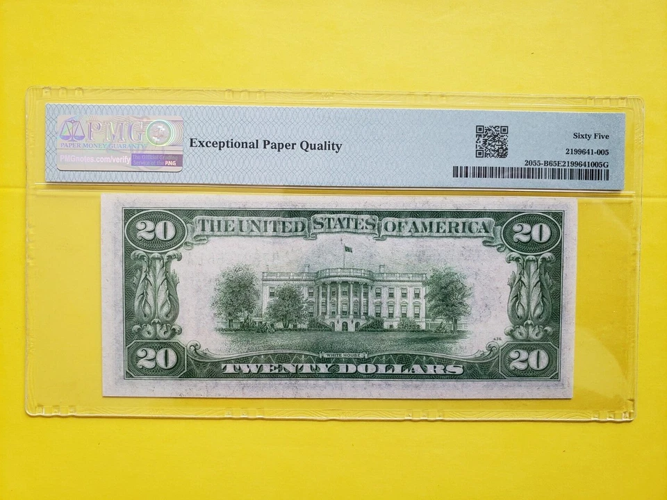 1934A $20 Federal Reserve Note New York FR.2055-B - Graded PMG 65 EPQ - Image 2 of 2