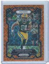 Emanuel Wilson 2023 Panini Prizm #335 Lazer Green Bay Packers