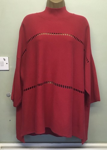 FRENCH CONNECTION Pink Oversized Size XL Mozart Ladder Jumper Summer Cotton Top - Picture 9 of 11